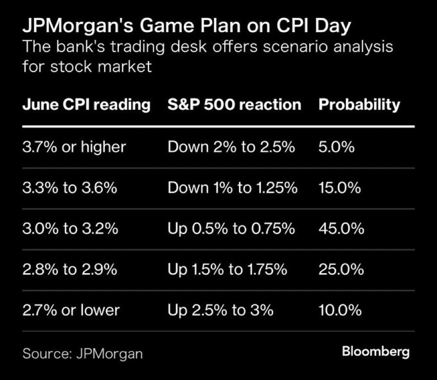 JP Morgan game plan on CPI day