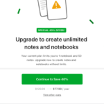 It's official: Evernote will restrict free users to 50 notes