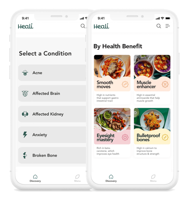 Heali personalized nutrition, nutrition app