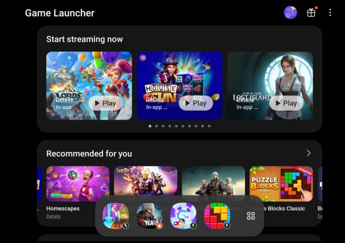 Samsung Game Launcher lets you click on an ad and move right into a game.