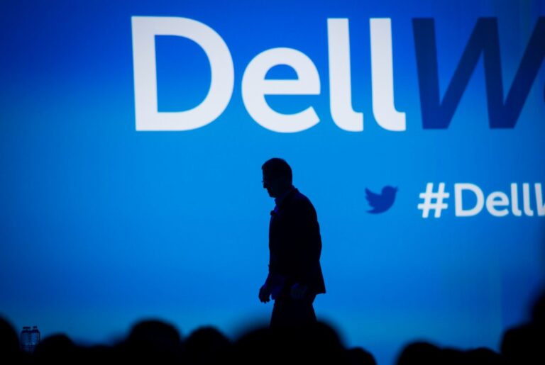 The silhouette of Michael Dell, founder and chief executive officer of Dell Inc.. (Matthew Busch/Bloomberg via Getty Images)