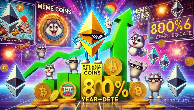 Solana Meme Coins Outperform Ethereum 800% YTD